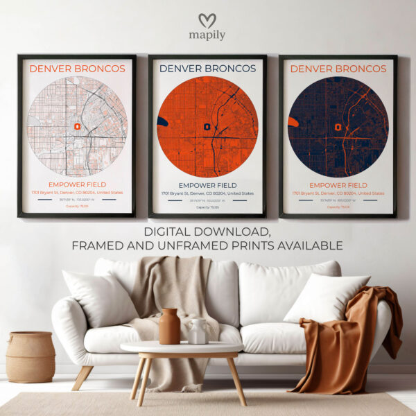 Denver Broncos Stadium Map