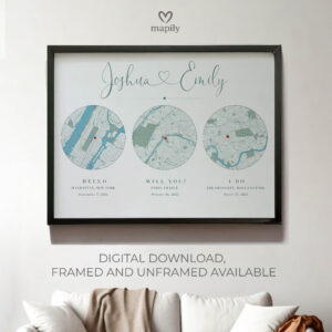 Hello, Will You, I Do Custom Map Print