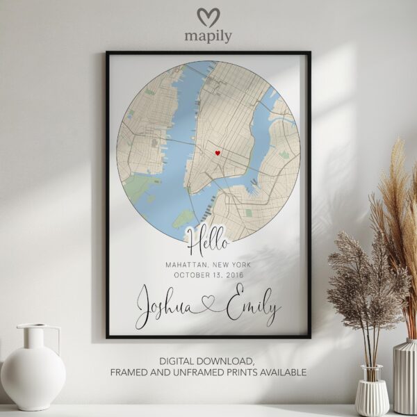 Personalised wall decor print Personalised Anniversary Gift, crafted with thoughtful design