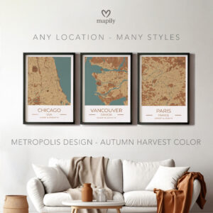 Minimal layout wall art Custom Map Prints, bringing personality and structure to your wall
