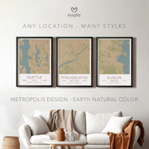 Crisp and clean artwork featuring City Map Prints, designed to elevate any interior