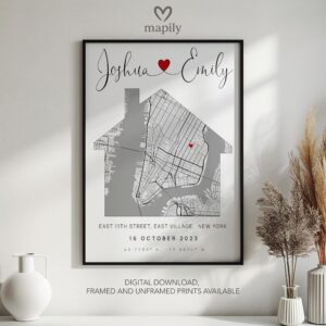 Personalised Housewarming Gifts, Personalised Home Map