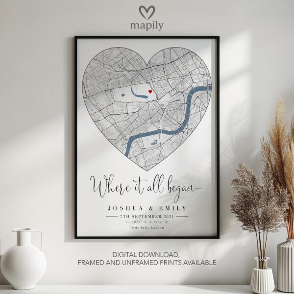 Design-forward art print showcasing Personalised Night We Met Gift, perfect for home or workspace