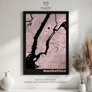 Visual celebration of Custom Map Prints, expressed through modern graphic design