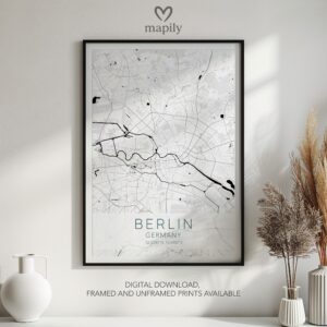 A thoughtfully designed art piece representing Berlin Map, perfect for gifting