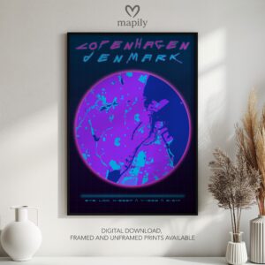 Statement wall art featuring Copenhagen Map, with a minimalist and personal touch