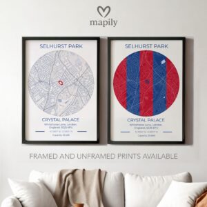 Visual celebration of Crystal Palace Stadium Map, expressed through modern graphic design
