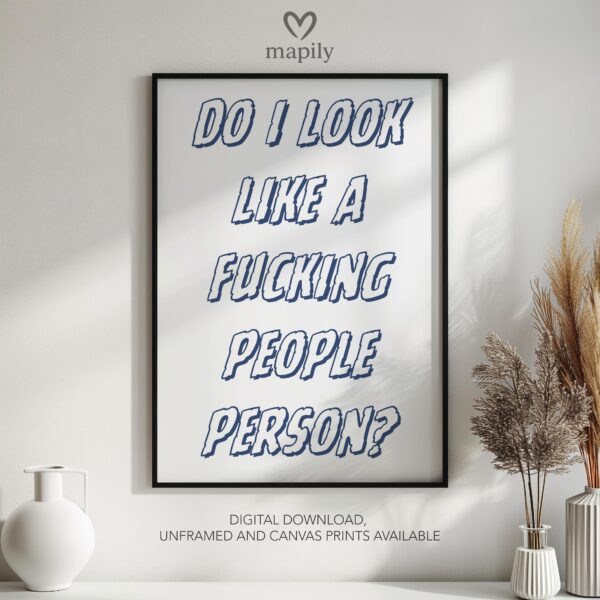 Minimalist framed art print with a clean and sophisticated design Do I Look Like, blending seamlessly into any space