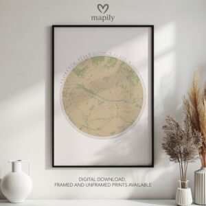 Minimal layout wall art Florence Map, bringing personality and structure to your wall
