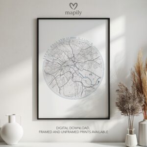 Crisp and clean artwork featuring Leeds Map, designed to elevate any interior