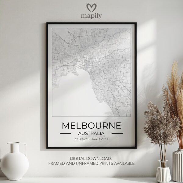 Visual celebration of Melbourne Map, expressed through modern graphic design