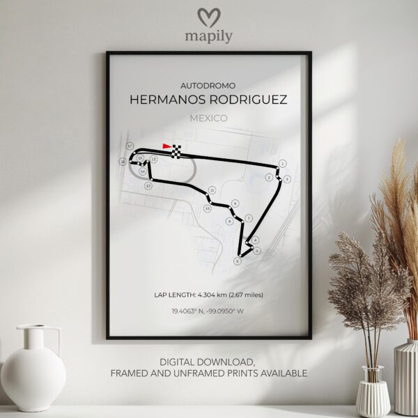 Minimal layout wall art Mexico F1, bringing personality and structure to your wall