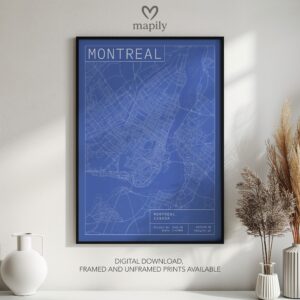 Timeless print of Montreal Map, crafted for those who appreciate subtle details