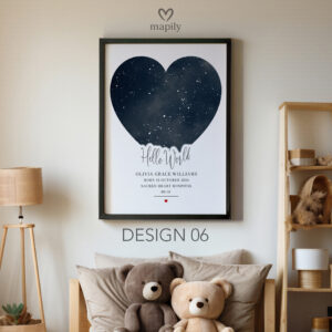 Striking visual representation of the sky at Night You Were Born, designed for modern interiors