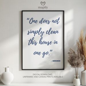 Contemporary quote print with minimalist type design One Does Not Simply, a subtle yet powerful wall statement