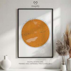 Sleek map-inspired artwork of Phoenix Map, designed to complement your space