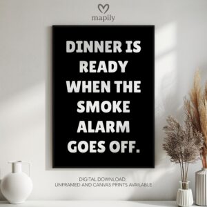 Minimalist framed art print with a clean and sophisticated design Smoke Alarm, blending seamlessly into any space