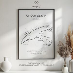 Crisp and clean artwork featuring Spa F1, designed to elevate any interior