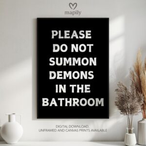 Understated modern quote design Summon Demons, blending bold type with clean simplicity