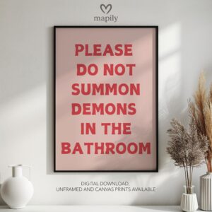 Subtle and stylish monochrome wall print Summon Demons, designed to elevate everyday spaces