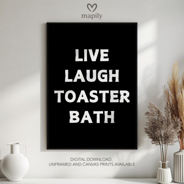 Minimalist framed art print with a clean and sophisticated design Toaster, blending seamlessly into any space