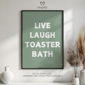 Elegant typography wall art Toaster, designed to complement minimalist and contemporary interiors